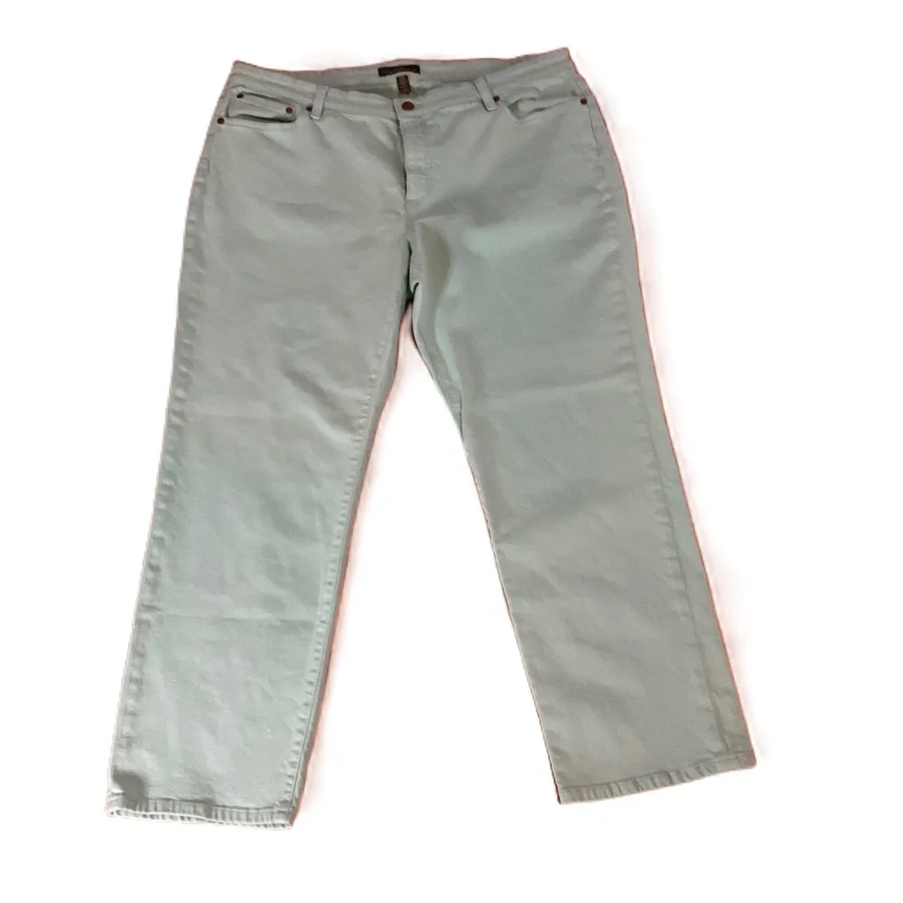 Lauren Ralph Lauren Aqua Womens Five Pocket Button Fly Jeans Size 20W‎